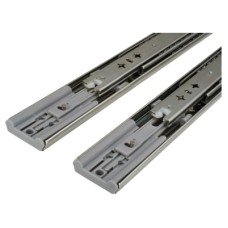 FVG 53mm Ball Bearing Soft Close Drawer Runner - Double Extension - 800mm Length - 80kg - Zinc