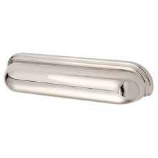 Crofts & Assinder Calgary Cabinet Cup Handle - 128mm Centres - Polished Nickel