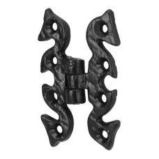 Olde Forge Antique Snake Cabinet Hinge - 69 x 51 x 3mm - Antique Black Iron