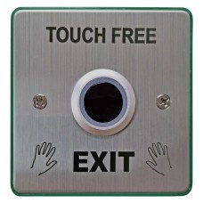 Securefast Touch Free Exit Button - 85 x 85 x 31mm - Stainless Steel