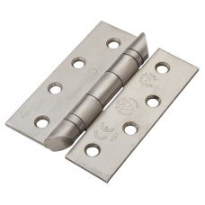 Enduro Ball Bearing Anti Ligature Grade 13 Butt Fire Door Hinge - 102x76x3mm - Sat Stainless - Pair