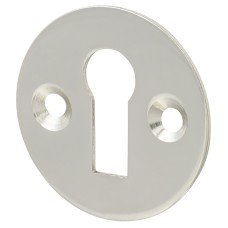 Hampstead Victorian Escutcheon - 32mm Diameter - Keyhole - Polished Nickel