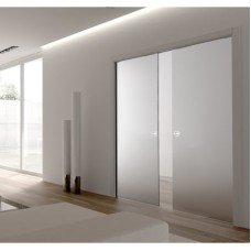 ECLISSE 8mm Glass Double Pocket Door Kit - 100mm Finished Wall Thickness - 762 x 1981mm Door Size ECLISSE 8mm Glass Double Pocket Door Kit - 100mm Finished Wall Thickness - 762 x 1981mm Door Size