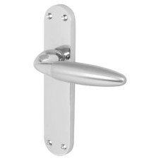 Exel Polished/Satin Chrome Latch Door Handle - Florence Range - 182 x 39mm