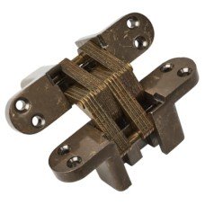 Exel Concealed Hinge - 117 x 28mm - Antique Brass - Pair