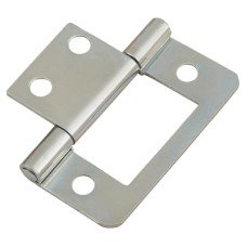 Flush Cabinet Hinge - 40 x 32 x 1mm - Zinc Plated - Pack of 10 Pairs