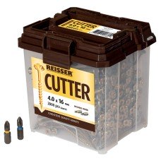 Reisser Cutter Pozi Countersunk Wood Screws Tub - 4 x 16mm - Yellow Zinc - Pack of 2000