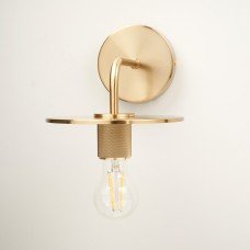 Exel Savaneta Knurled Indoor Wall Light - Satin Brass Fittings and Plate
