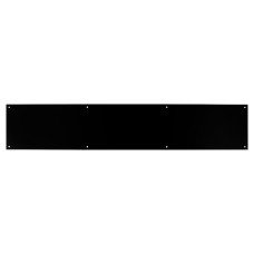 Exel Stainless Steel Kick Plate - 800 x 150 x 1.2mm - 8 Screw Holes - Matt Black