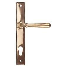 From The Anvil Newbury uPVC Slimline Multipoint Door Handle - 92mm c/c - Polished Bronze