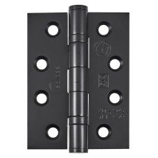 Eclipse Ball Bearing Grade 13 Butt Fire Door Hinge - 102 x 76 x 3mm - Matt Black - Pack of 3