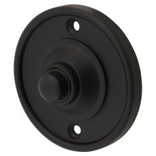 Hampstead Round Bell Push - 65mm Diameter - Matt Black