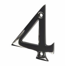 Exel 76mm Screw Fix Door Numeral - 4 - Black Nickel