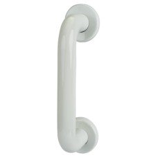 Hoppe AR602/300 Nylon D-Bar Door Pull Handle on Rose - Screw Fix - 300mm c/c - Diamond White