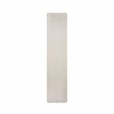 Exel Stainless Steel Plain Finger Plate - 450 x 100 x 1.5mm - Satin