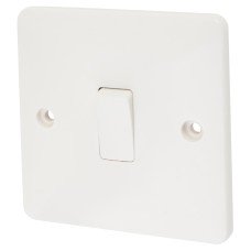 Exel 10A 1 Gang Intermediate Light Switch - White