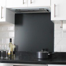 Exel Aluminium Kitchen Splashback - 600 x 750mm - Gloss Brushed Black