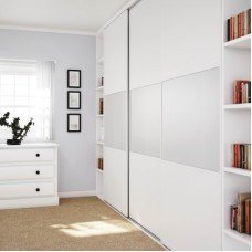 FVG Straight Sliding Wardrobe Door Kit - 2000mm Track - 50kg Max Door Weight