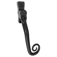 Mila Heritage Monkey Tail Locking Espagnolette Casement Window Handle - Right Hand - Matt Black