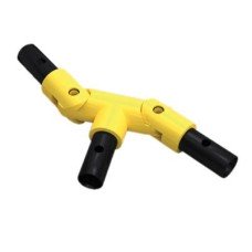 FibreRail Tee Connector - Key Clamp System - Adjustable - Yellow