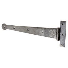 Olde Forge Medium Duty Gate/Door Tee Hinge - 304 x 110mm - Polished Iron - Pair