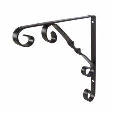 Exel Ornamental Scroll Shelf Bracket - 250 x 245mm - Black