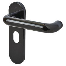 Hoppe AR600/24 Ebony Black Nylon Steel Core Safety Oval Door Handle - 48.5mm c/c - Paris Range Hoppe AR600/24 Ebony Black Nylon Steel Core Safety Oval Door Handle - 48.5mm c/c - Paris Range