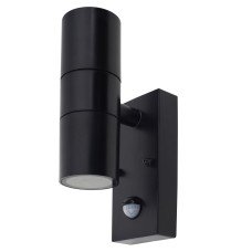 Exel LED Outdoor Up & Down Wall Light with PIR - IP44 - Black