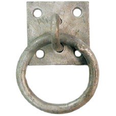 Ring on Plate - 8mm Diameter - Galvanised