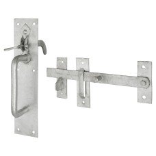 Medium Duty Council Pattern Suffolk Gate Thumb Latch - 204 x 44mm - Galvanised