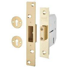 ERA Viscount 5 Lever Deadlock - 64mm Case - 44mm Backset - Polished Brass