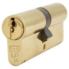 Eurospec 10 Pin 80mm Euro Double Cylinder - 40 + 40mm - Polished Brass - Keyed to Differ Eurospec 10 Pin 80mm Euro Double Cylinder - 40 + 40mm - Polished Brass - Keyed to Differ