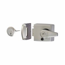 ERA Double Locking Nightlatch - 60mm Backset - Satin Chrome Case/Cylinder ERA Double Locking Nightlatch - 60mm Backset - Satin Chrome Case/Cylinder