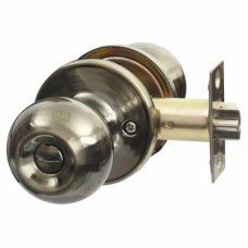 Exel Bala Hotel Mortice Door Knobset - Bathroom - 65mm Rose Diameter - Antique Brass