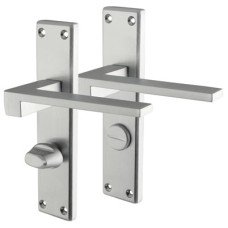 Serozzetta by Carlisle Brass Satin Chrome Bathroom Door Handle - Equi Range - 180 x 40mm Serozzetta by Carlisle Brass Satin Chrome Bathroom Door Handle - Equi Range - 180 x 40mm