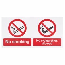 No Smoking / No E-Cigarettes Allowed - 500 x 300mm - Rigid Plastic