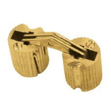 Concealed Rounded Cabinet Hinge - 30 x 13 x 12mm - Polished Brass - Pair Concealed Rounded Cabinet Hinge - 30 x 13 x 12mm - Polished Brass - Pair
