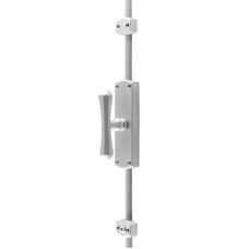 Hampstead Fluted Knob Locking Espagnolette Bolt - 2400 x 38mm - Satin Chrome