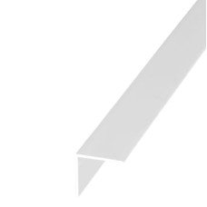 Rothley 2000mm Plastic Angle - Equal Sided - 10 x 10 x 1mm - White