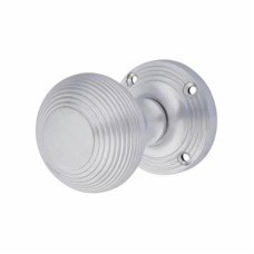 Heritage Brass by M Marcus Reeded Beehive Mortice Door Knob - 59mm Rose Diameter - Satin Chrome Heritage Brass by M Marcus Reeded Beehive Mortice Door Knob - 59mm Rose Diameter - Satin Chrome