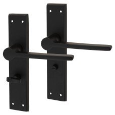 Exel Matt Black Bathroom Door Handle - Farley Range - 200 x 42mm Exel Matt Black Bathroom Door Handle - Farley Range - 200 x 42mm