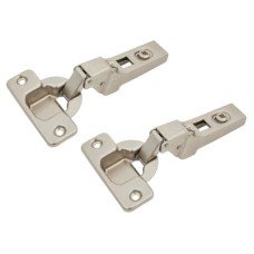 Blum CLIP Cabinet Hinge - 100° - Sprung - Half Overlay - Zinc Plated - Pair