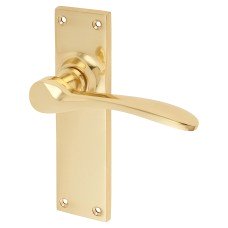 Hampstead Polished Brass Latch Door Handle - Buckingham Range - 152 x 41mm