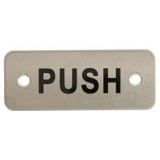 Exel Push Rectangular Door Sign - 75 x 30mm - Satin Stainless Steel Exel Push Rectangular Door Sign - 75 x 30mm - Satin Stainless Steel