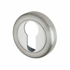 Exel Escutcheon - 50mm Diameter - Euro - Satin/Polished Chrome