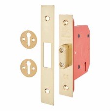 UNION 2103S StrongBOLT 3 Lever Deadlock - 68mm Case - 45mm Backset - Polished Brass