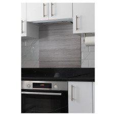 Exel Aluminium Kitchen Splashback - 600 x 750mm - Matt Light Wood Effect