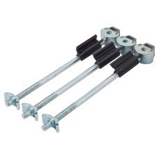 Zipbolt PPQT10 858ZIPCLIP Worktop Connectors - Suits 22mm Thick Worktops - 158mm Length - Pack of 3