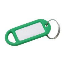 Key Ring Tag - 48 x 21mm - Green - Pack of 10