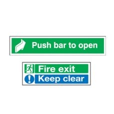 Exel Fire Exit Door Sign Pack - Rigid Plastic